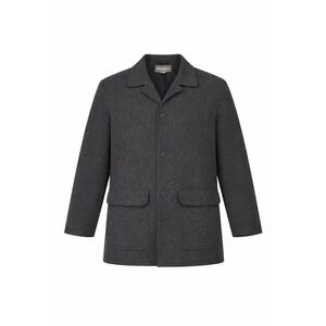 Eddie Bauer Men's Herringbone Wool Blend Car Coat Dark Gray Tall Large